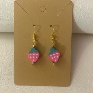 2 for $15** Handmade Strawberry Earrings